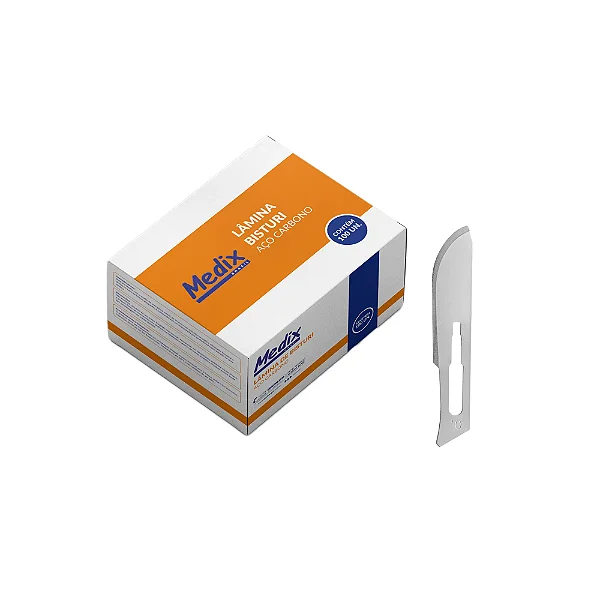 Lâmina de Bisturi nº 10 c/100 un - Carbono - Medix Brasil