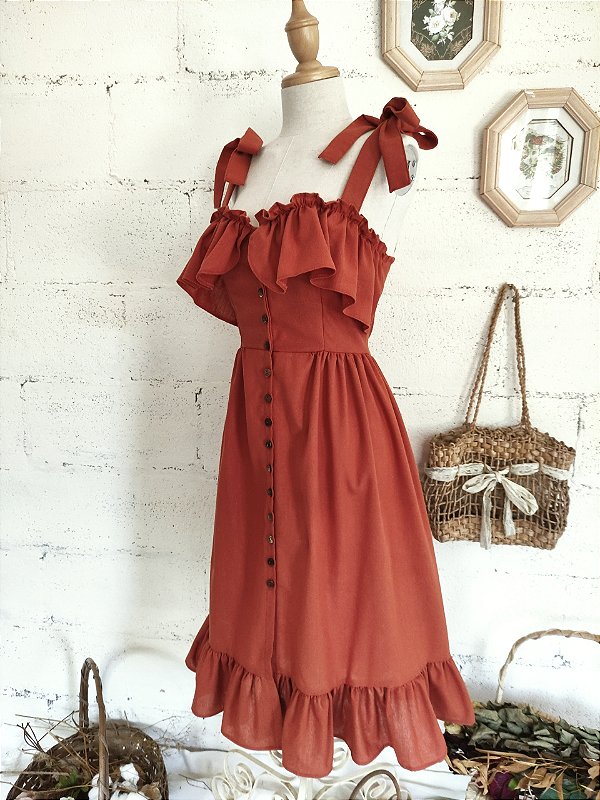Vestido Clívia Terracota