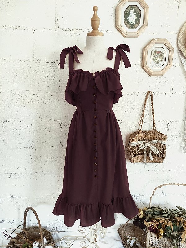 Vestido Clívia Marrom