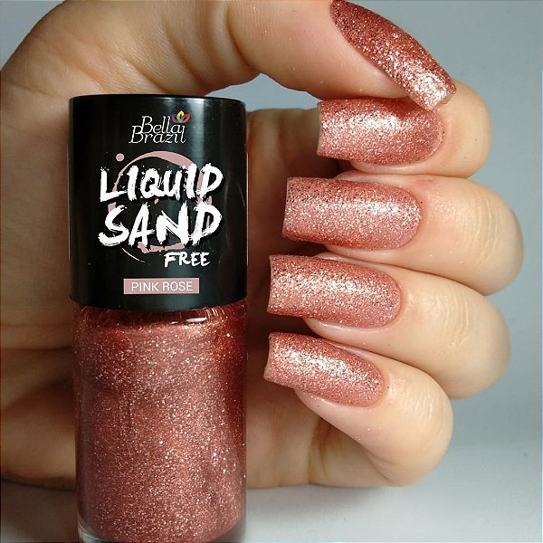 Liquid Sand 1313 Pink Rose - Esmalte Efeito Cristal 9ml