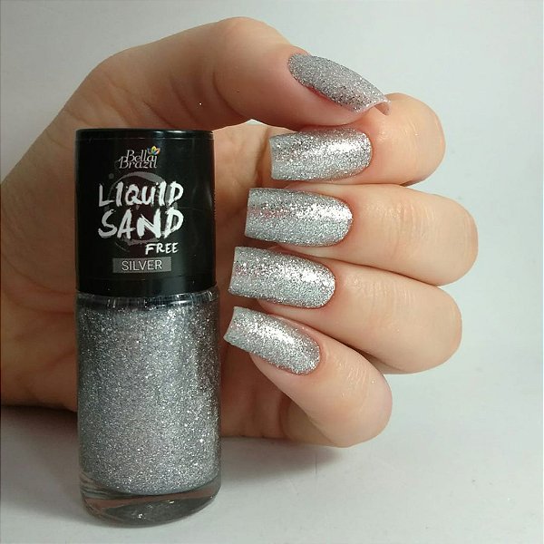 Liquid Sand 1302 Silver - Esmalte Efeito Cristal 9ml