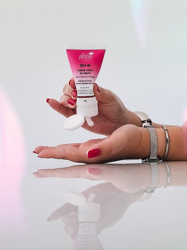 Creme Hidratante para Mãos Extrato de Rosas Bella Brazil 50g
