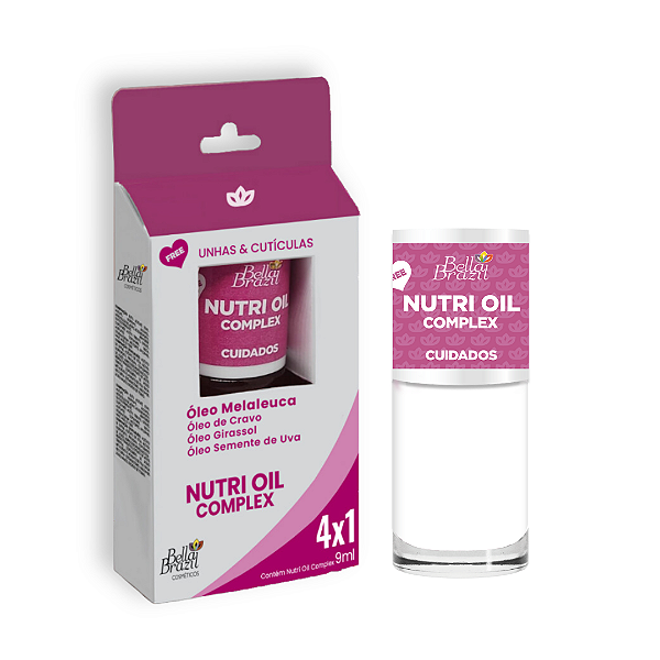 335 - Nutri Oil Complex 4x1 - Óleo Nutritivo para Unhas e Cutículas - Propriedades Bactericidas e Antifúngicas