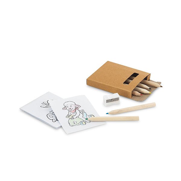 Lapis de Cor mini Kit com folhas