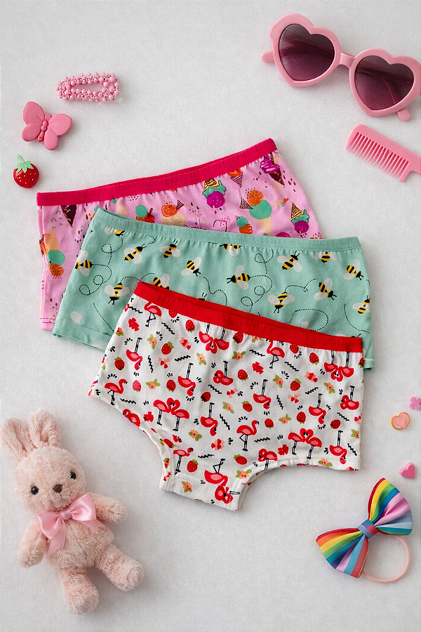 Kit 2 Calcinha infantil box Mila