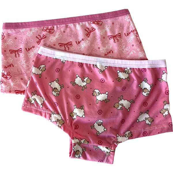 Kit 5 Calcinha infantil box Mila