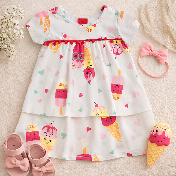 Vestido sorvetinha kids