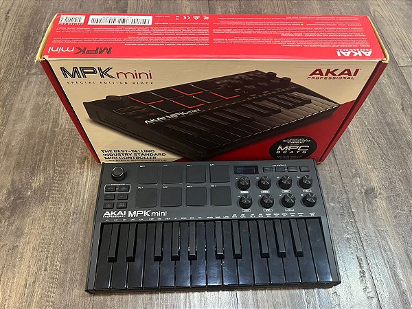 Controlador Akai MPK Mini MK3 Black Edition - Produto Seminovo
