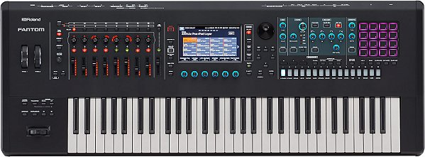 Teclado Workstation Roland Fantom 6 + Expansão EX- Produto Seminovo