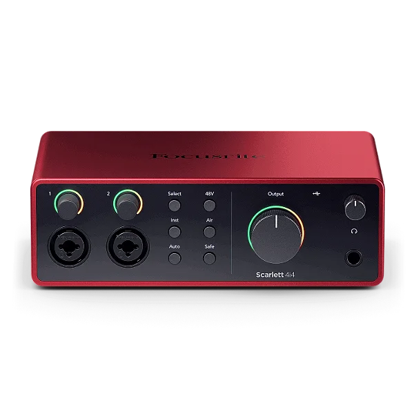 Interface de Áudio USB Focusrite Scarlett 4i4 4th Gen - Produto Novo