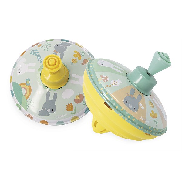 Pião Coelhinhos de Metal