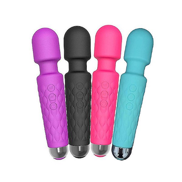 Vibrador Varinha Magica 20 Modos de Vibrações + 07 Intensidades Recarregável