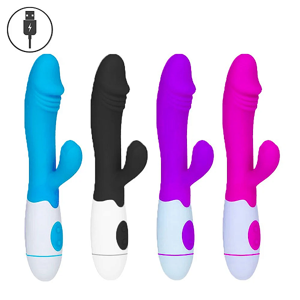 Vibrador Rabbit 30 Modos de Vibrações Recarregável