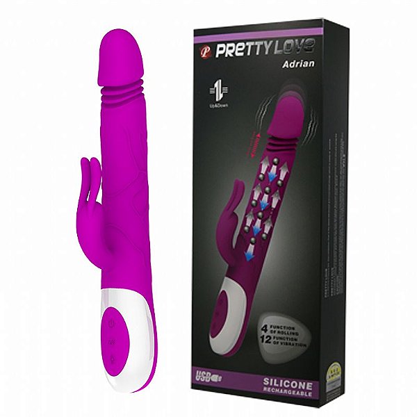 Vibrador Vai e Vem 12 Modos de Vibrações Recarregável