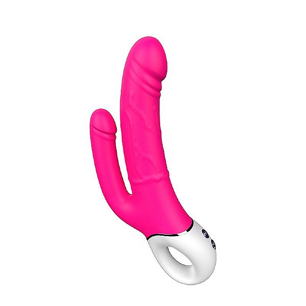 Vibrador Duplo Anal 09 Modos de Vibrações Recarregável