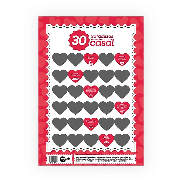 Raspadinha 30 Safadezas para Fazer em Casal 60x45cm