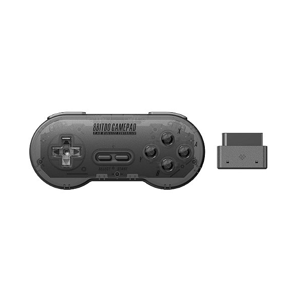 Controle 8BitDo SN30 para Super Nintendo (Preto Transparente)