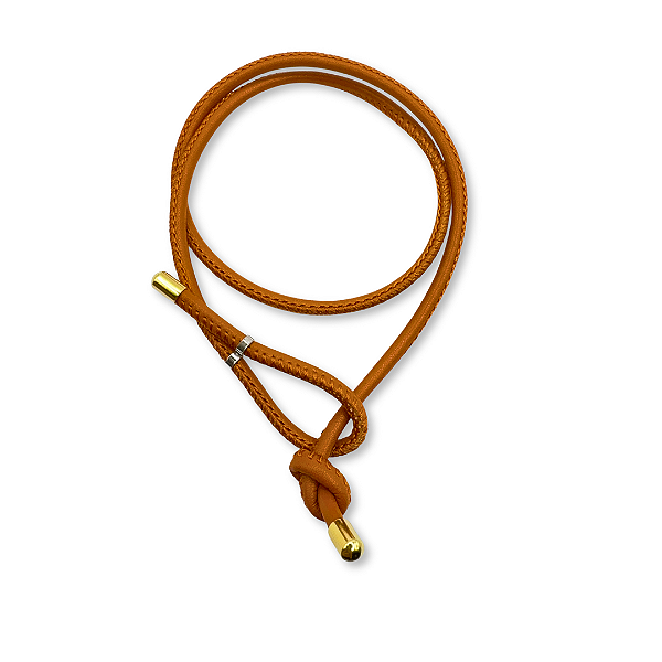 CHOKER COURO CARAMELO