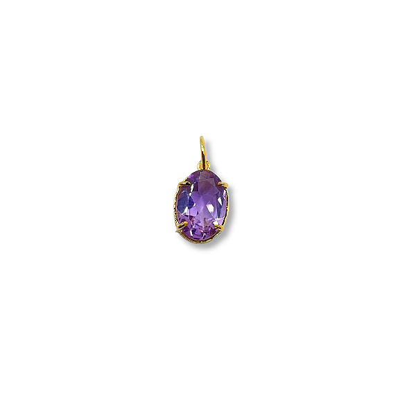 PINGENTE OVAL AMETISTA