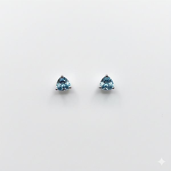 BRINCO STUD TRIANGULO TOPAZIO SWIIS