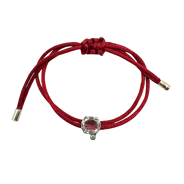 PULSEIRA GAIA CRISTAL DE ROCHA VERMELHA