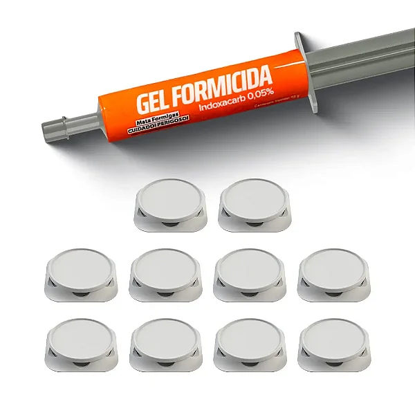 Kit 2 Formigama Gel 10 Porta Isca Formicida Elimina Formigas