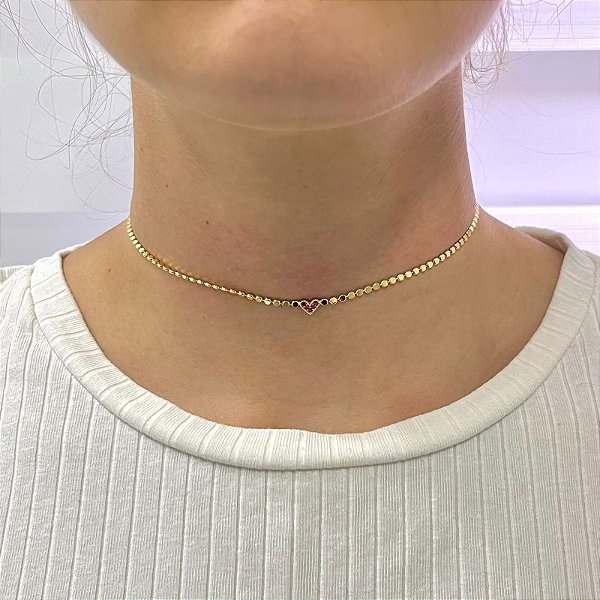 Choker Coração Apaixonado