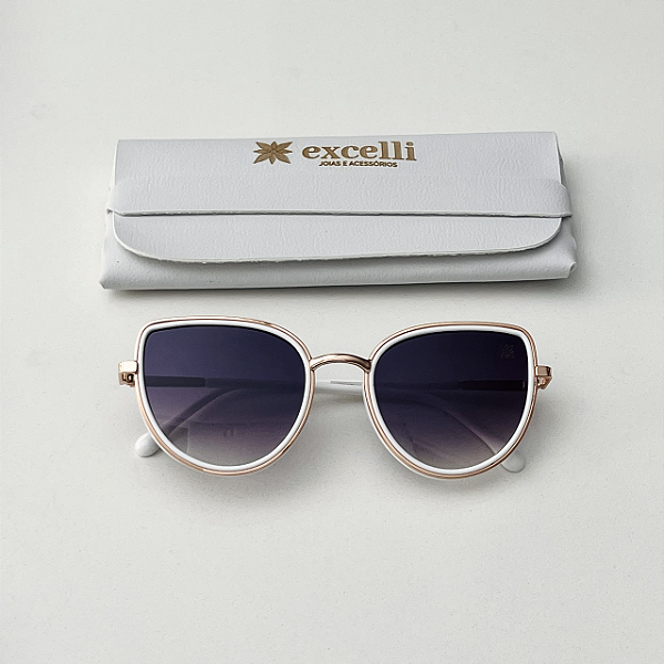 Óculos gatinho degradê - branco