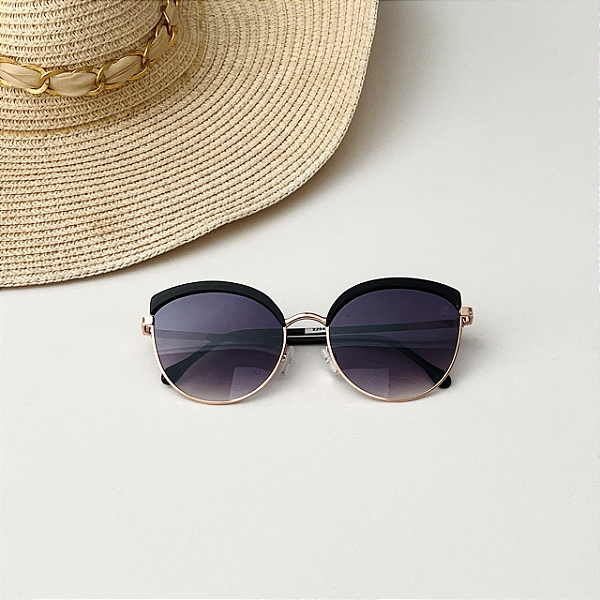 Óculos gatinho degrade s - preto