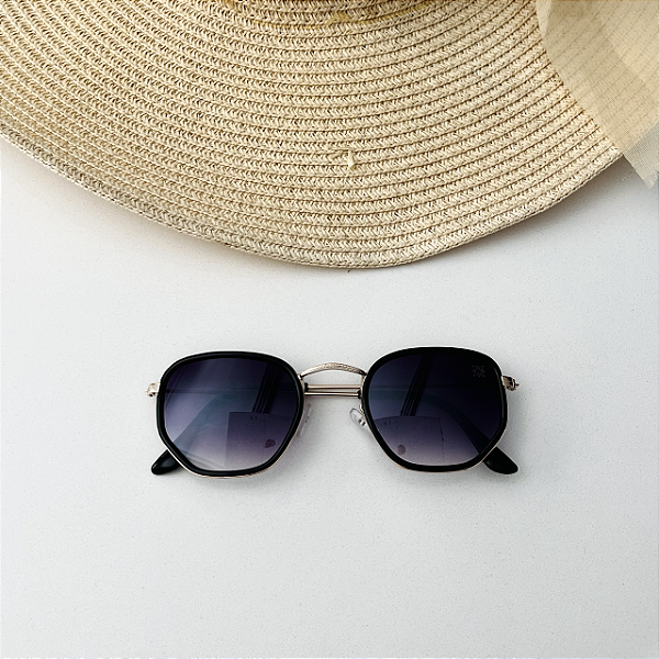 Óculos redondo hexagonal 2.0 - degradê