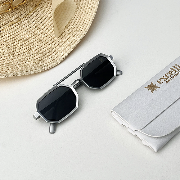 Óculos aviador premium - prata