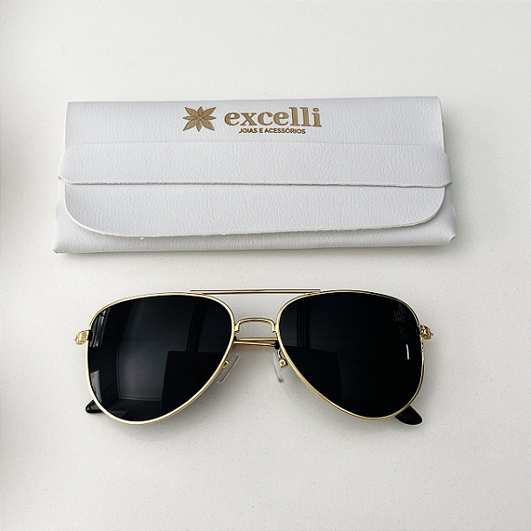 Óculos aviador light - dourado