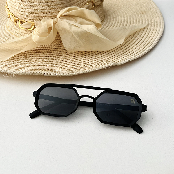 Óculos aviador premium - preto fosco