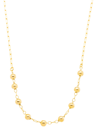 Colar cartier dourado com esferas