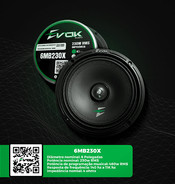 PAR EVOK 6" 230RMS EVOK 4OHMS
