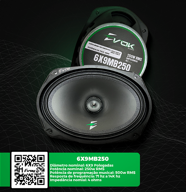 PAR 6X9 MB250 RMS EVOK 4OHMS