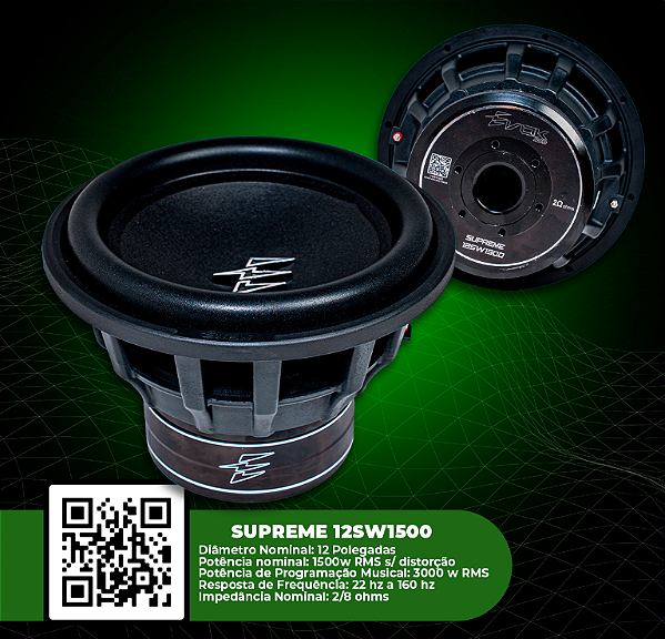 SUB 12" SW1500 SUPREME 8OHMS EVOK