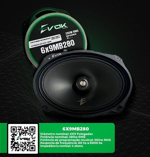 PAR 6X9 MB280 RMS 4OHMS EVOK