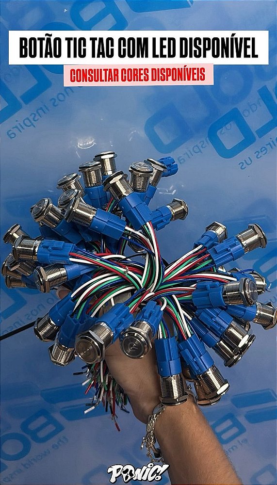 BOTÃO COM LED TIC TAC