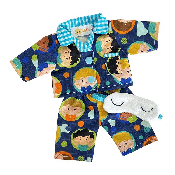 Roupa boneco Baby Alive Pijama longo menino - Pequena Stella - ateliê