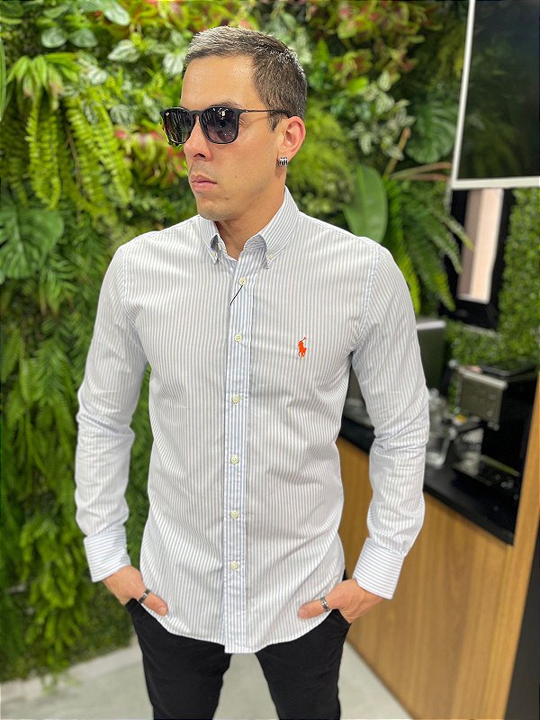 Camisa social listrada Ralph Lauren