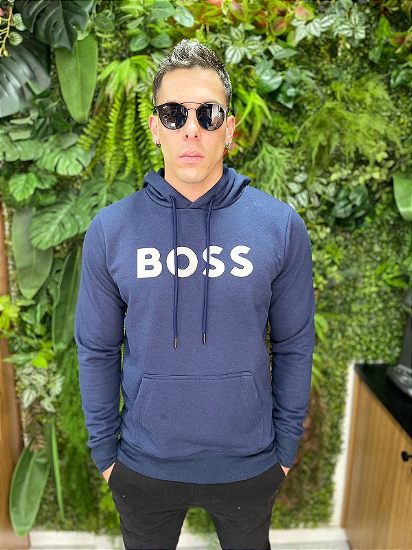Blusa de Moletom Boss com Capuz