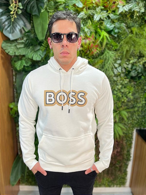 Blusa de Moletom Boss com Capuz