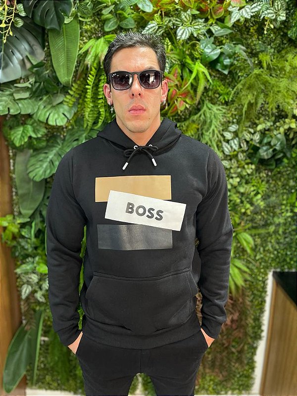 Blusa de Moletom Boss com Capuz