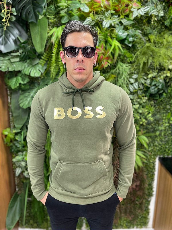 Blusa de Moletom Boss com Capuz