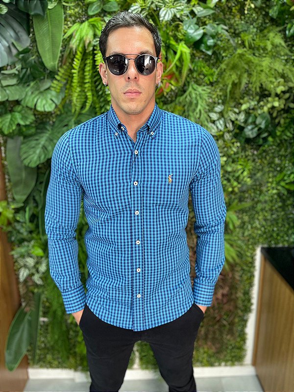 Camisa Social Manga Longa Ralph Lauren ( Xadrez Poney Colorido )