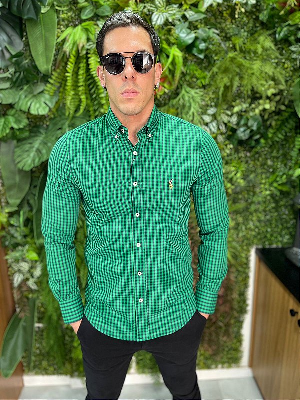 Camisa Social Manga Longa Ralph Lauren ( Xadrez Poney Colorido )