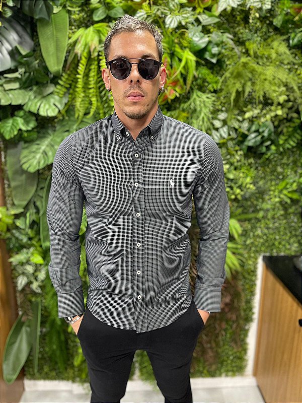 Camisa Social Manga Longa Ralph Lauren ( Micro Xadrez )