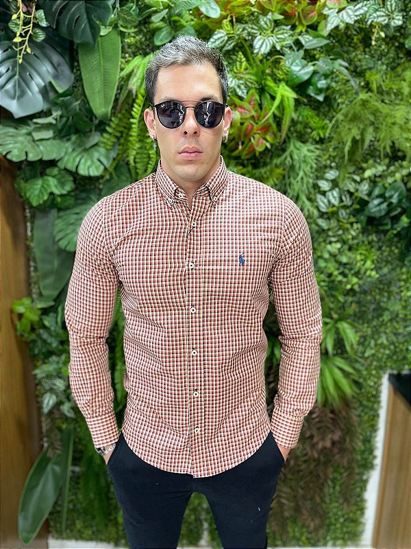 Camisa Social Manga Longa Ralph Lauren ( Xadrez )