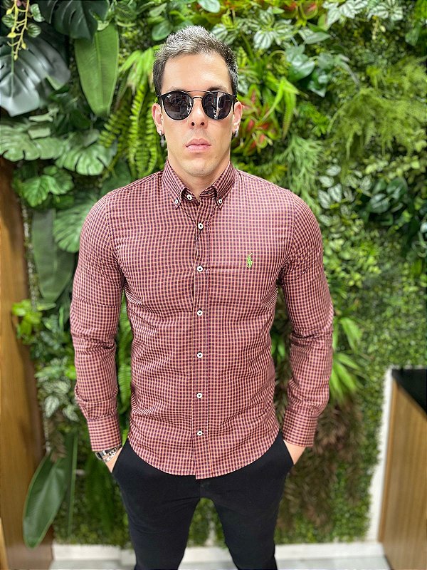 Camisa Social Manga Longa Ralph Lauren ( Xadrez )